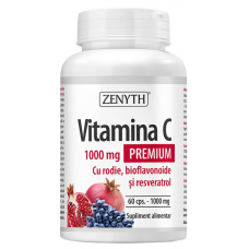 Zenyth uztura bagātinātājs Vitamīns C Premium 1000 mg, 60 kaps.